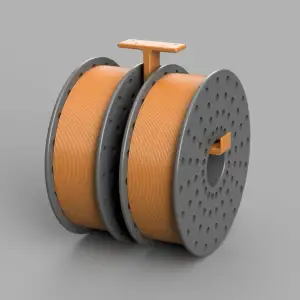 Double spoolholder under table