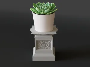 Elegant Baroque Pedestal Plant Stand