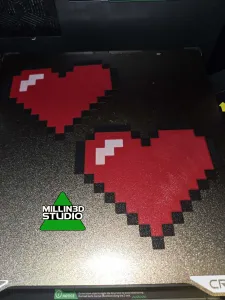 Pixel Minecraft Heart Logo Sign Wall decor