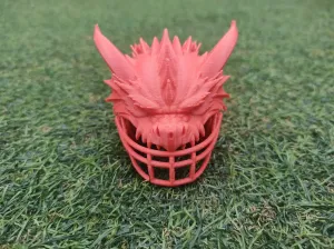 Horned Dragon Monster Sport Player Helmet Figurine
