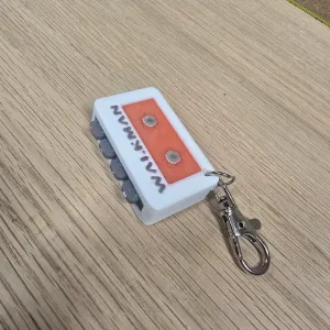 Walkman keychain backpack tag