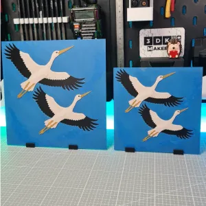 Stork Couple - Hueforge - 4 Colors