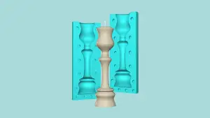 Candle Mold A16 - Molding Maker Wick Template