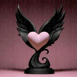 Winged Heart Sculpture