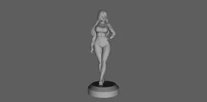 Anime Girl Display Figurine with Base