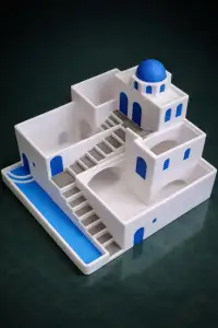 Greek Santorini Style Planter with Drip Tray