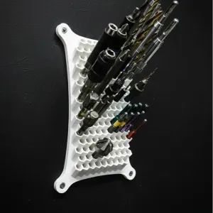 3 - Precision Bit Mounted Wall Holder Organizer