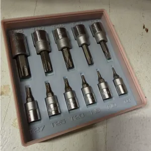 Gridfinity 3x3 bin for the 11 part Stanley Torx drivers