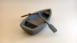 【浴缸玩具】【鱼缸造景】可以浮在水上的双桨小木船