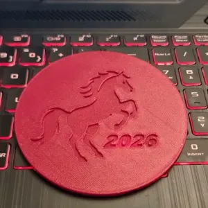2026 Year of the Horse glass coaster