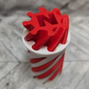 Spiral Vortex Fidget Letter N - Passthrough Toy 180 deg
