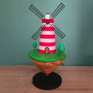 Floating Island Windmill Lamp