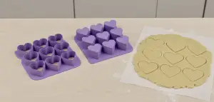 9-in-1 Heart Cookie Cutter and Cake Pop Mold Set