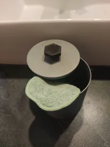 pot for makeup remover cotton pads