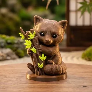 🍃 Niedlicher Bambus-Wächter (Tanuki/Panda)