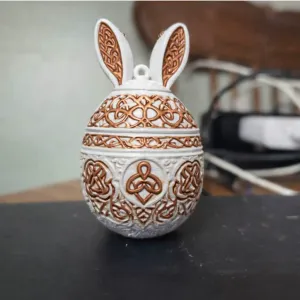 Celtic Easter Bunny Egg Ornament