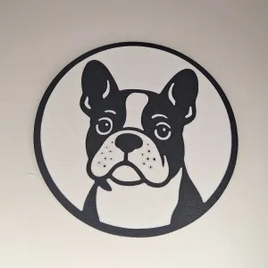 Coaster with a French Bulldog design