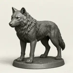 Cool Wolf Sculpture