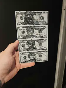 Dollar Dills Military 120x200 Hueforge 3d Art
