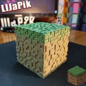 Minecraft Grass Block/ Dirt / Сhest / Piggy bank box / Майн