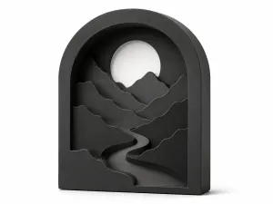 Moonlit Mountain Window Sculpture