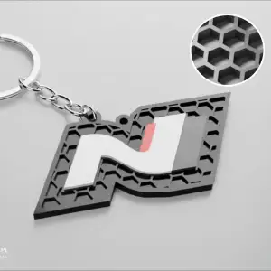 Hyundai N logo keychain