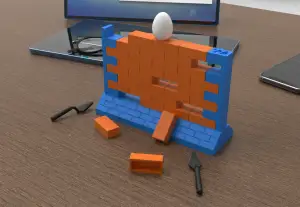 WALL GAME - PUSH THE BRICK GAME (BOARDGAME)
