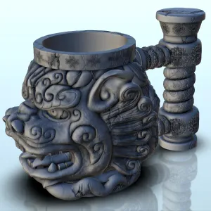 Asian dragon dice mug (3) - beer can holder