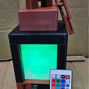Minecraft Lantern using LED strip and Battery pack