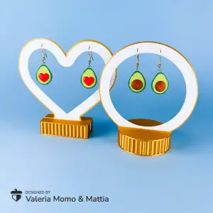 Earrings Display, Heart Circle Arc Shape, ShowCase