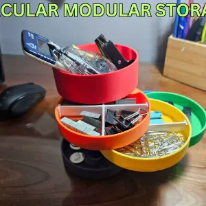 CIRCULAR MODULAR STORAGE - (10 cm smooth sides)