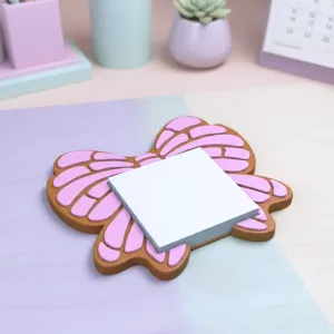 Concha Bow Sticky Note Holder | Butterfly Desk Organizer