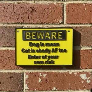 Beware, Dog is mean Cat is shady AF too!