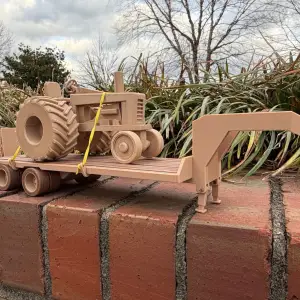 Wooden 5th Wheel Flatbed Trailer