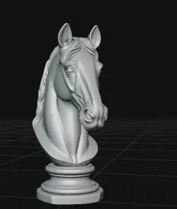 bust horse chess piece
