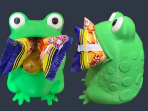 Frog-shaped tabletop trash can青蛙桌面垃圾桶
