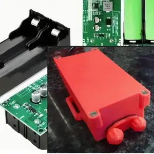 Case Dual 18650 lithium battery charger module waterproof