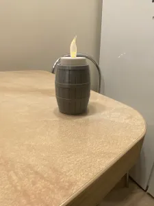 Barrel tealight holder