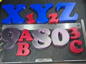 Cooper Black Font Alphabet Letters and numbers 50mm & 90mm