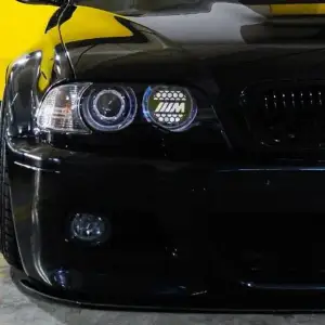 BMW Série 3 E46 2 Pcs Décoration de phares nid d'abeille