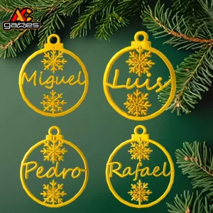 Personalized Christmas ornament Miguel, Luis, Pedro, Rafael