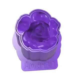 Ejetor de Brigadeiro Rosa 3D - Rose Brigadeiro Ejector / Cut
