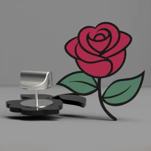 Rose Lapel Pin – Elegant Multicolor Brooch