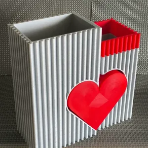 heart double vase