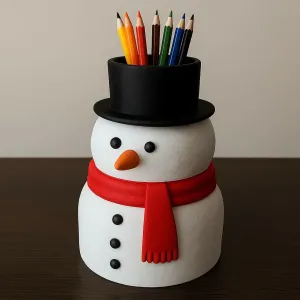 Christmas Snowman Penholder