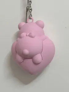 Heart-Hugging Bear Keychain | Multipart