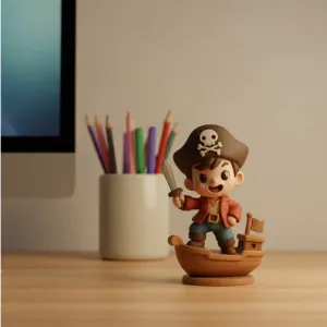 Pirate and ship