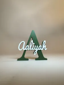 Placa de Identificação 3D - Aaliyah