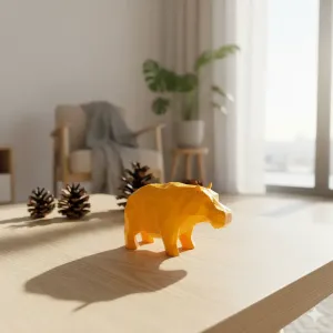 Geometric Lowpoli Hippopotamus - Home Decor