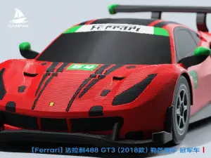 【Ferrari】法拉利488 GT3(2018款)勒芒赛车 冠军车 组装 轮胎可动